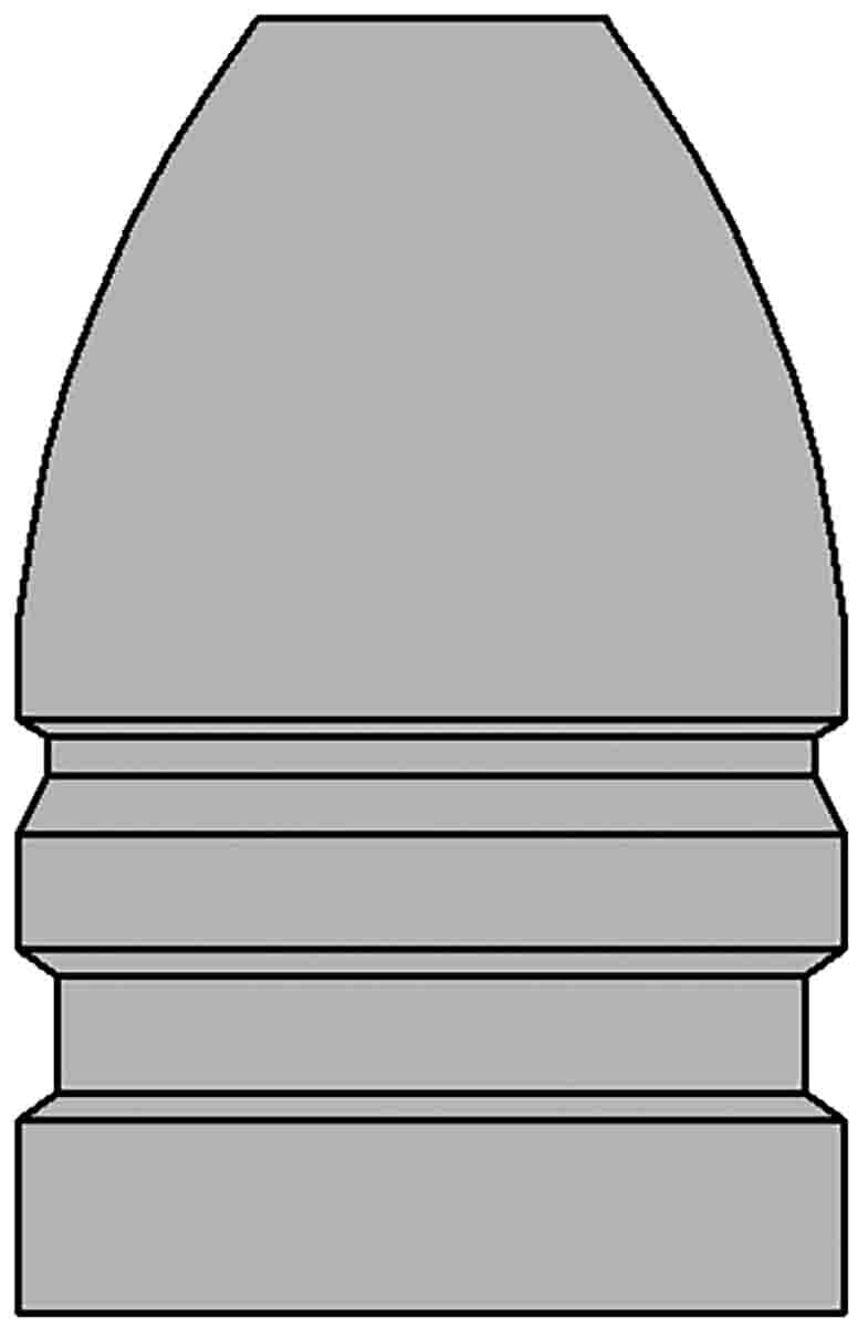 Drawing of bullet number 43-220N courtesy of Accurate Molds.